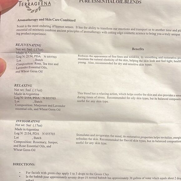 New Terrageena Aromatherapy and Skin Care Combined Pure Essential Oils Kit - Picture 2 of 5